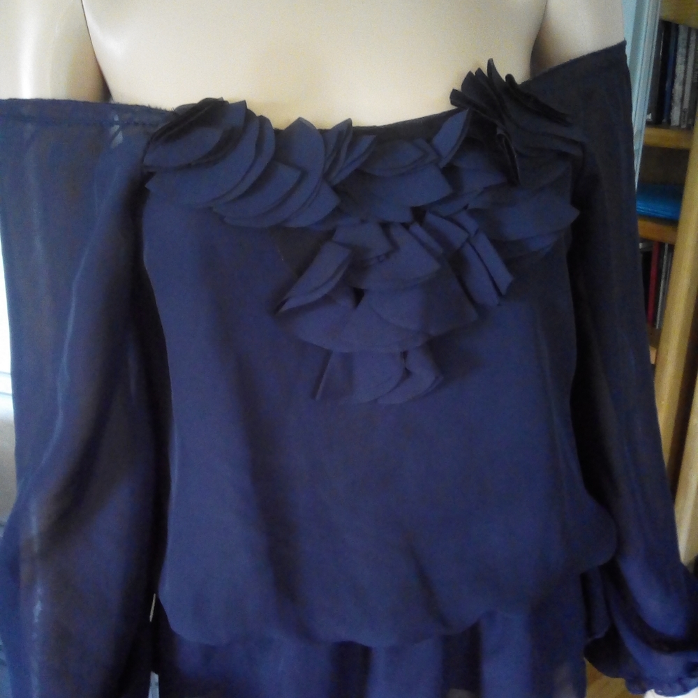 Lovely NAVY BLUE off the shoulder or on Beautiful